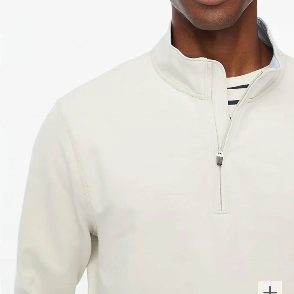 J crew Performance half-zip stone